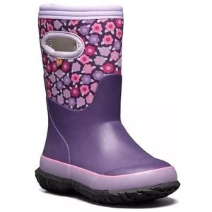 Bogs Kids' Grasp Flower Insulated all weather boots